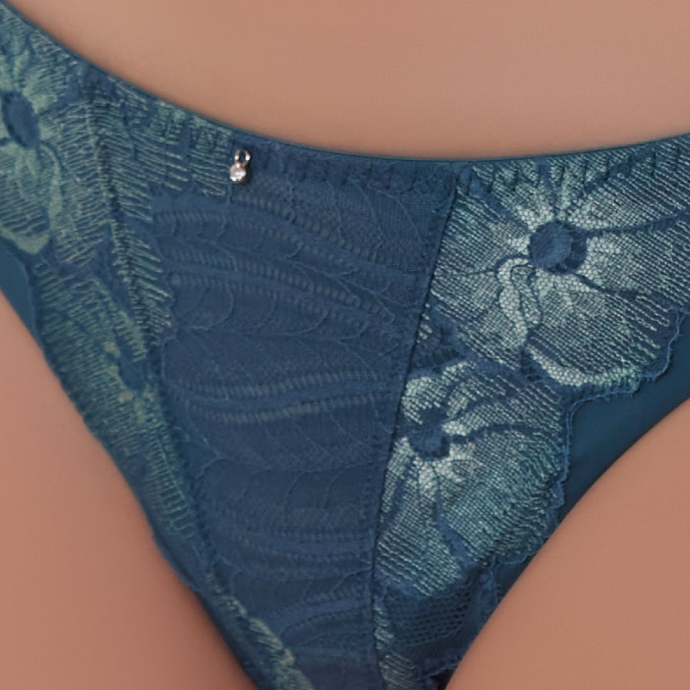 魔羽系列 三角褲(花霧綠)