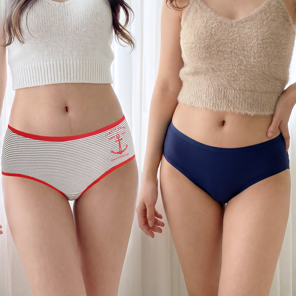 繽紛少女貼身三角褲 12件組(隨機款 隨機色)