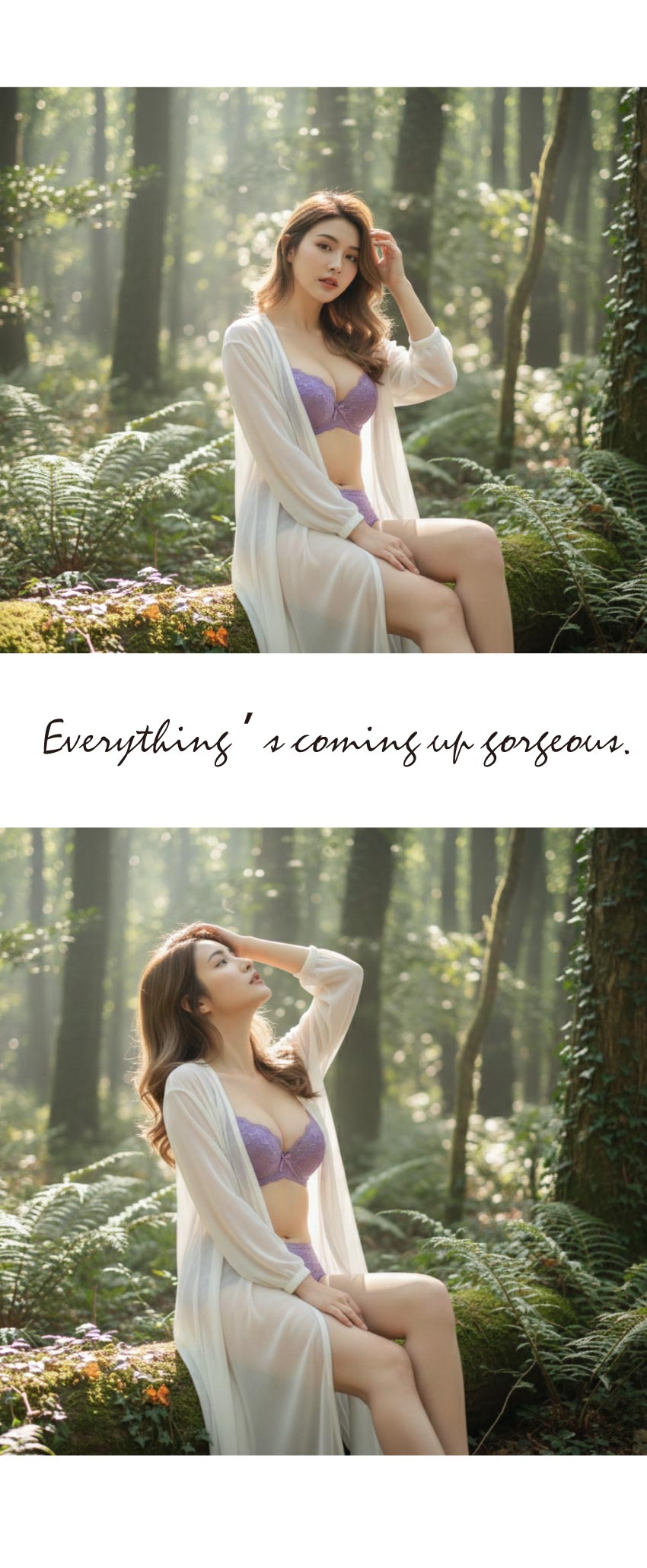 花芯 軟鋼圈 深V低脊心包覆機能型內衣C罩杯(紫)