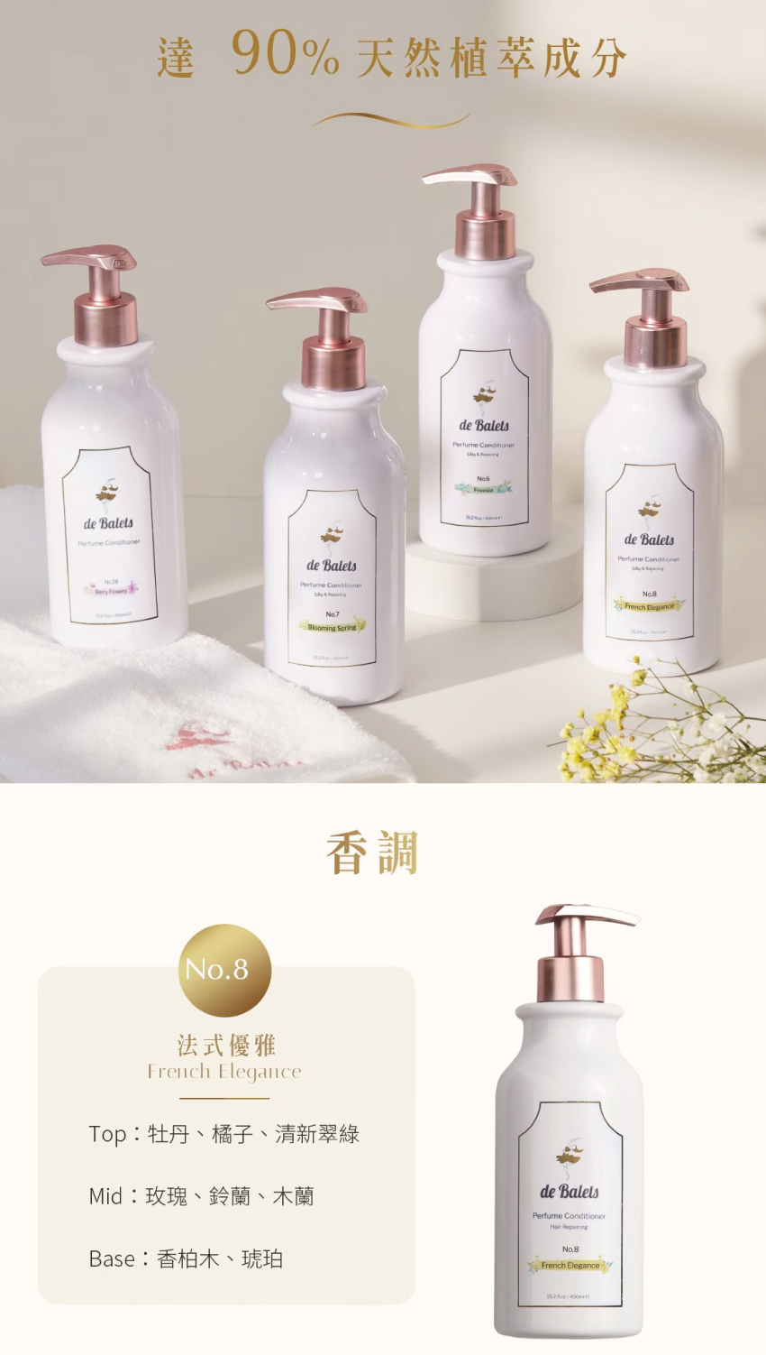 小白黃 SPA級香水修復護髮素-法式優雅 450ml