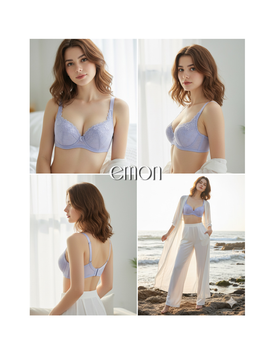 花見夢境 深V系列內衣CD罩杯(紫)