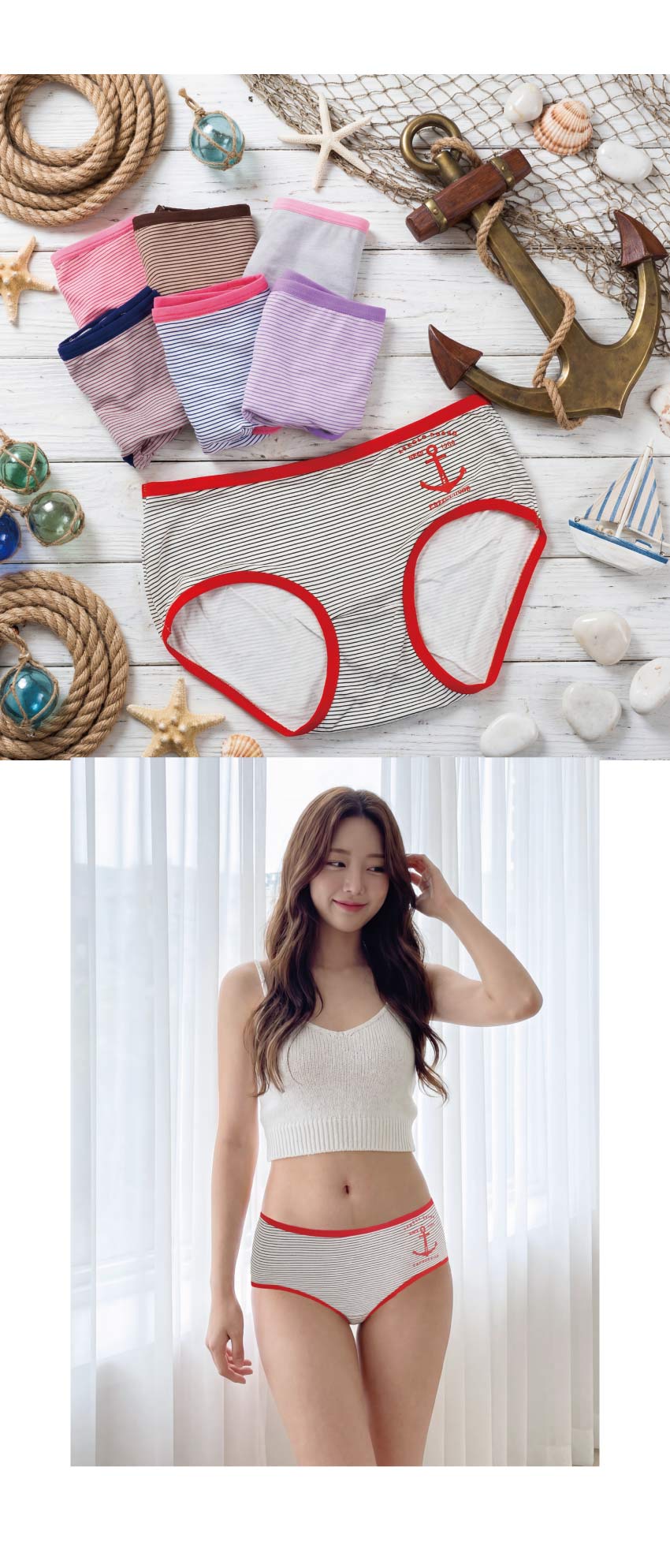 繽紛少女貼身三角褲 12件組(隨機款 隨機色)