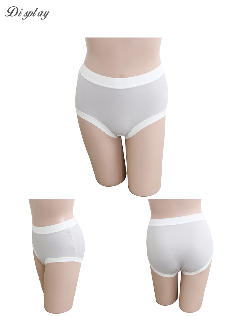 蠶絲莫代爾  絲滑無痕 中腰平口褲(灰)